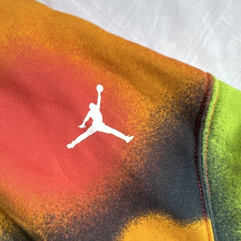 Jordan Jumpman MVP Nike Fleece Retro Pullover Hoodie Multicolor Mens L CV0053